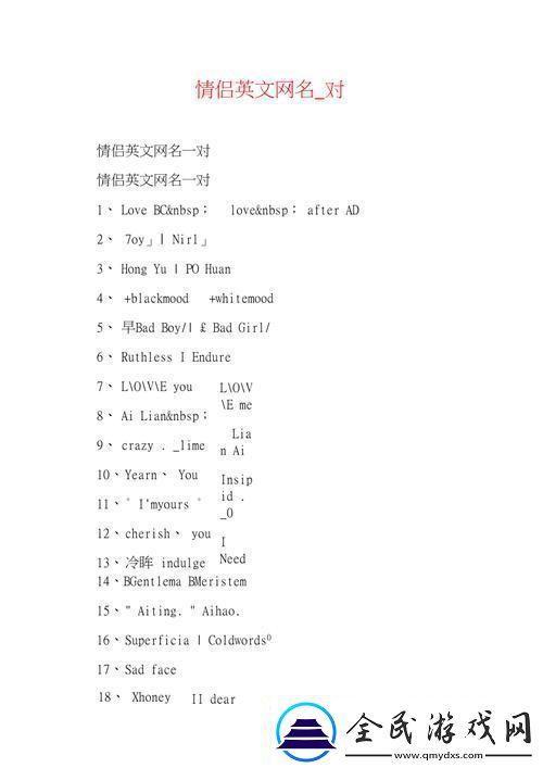 潮爆了！2023歐美情侶名‘新勢力’