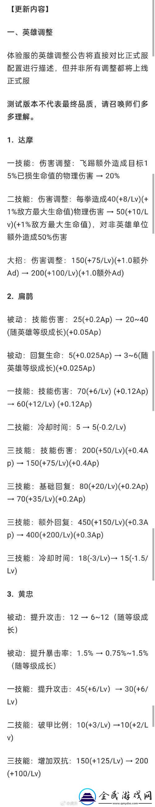 王者榮耀體驗(yàn)服11月28日更新內(nèi)容